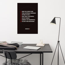 Load image into Gallery viewer, Heroic Objectives Poster - White and Black