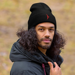 Cuffed Heroic Beanie - White, Black, and Red!