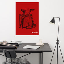 Load image into Gallery viewer, Heroic Red Posters
