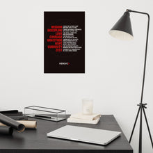 Load image into Gallery viewer, Heroic Virtues Poster - White and Black
