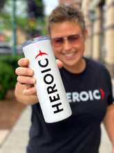 Load image into Gallery viewer, White Stainless Steel Heroic Tumbler
