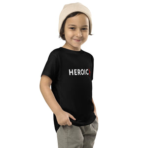 Toddler Short Sleeve Heroic Black T-shirt