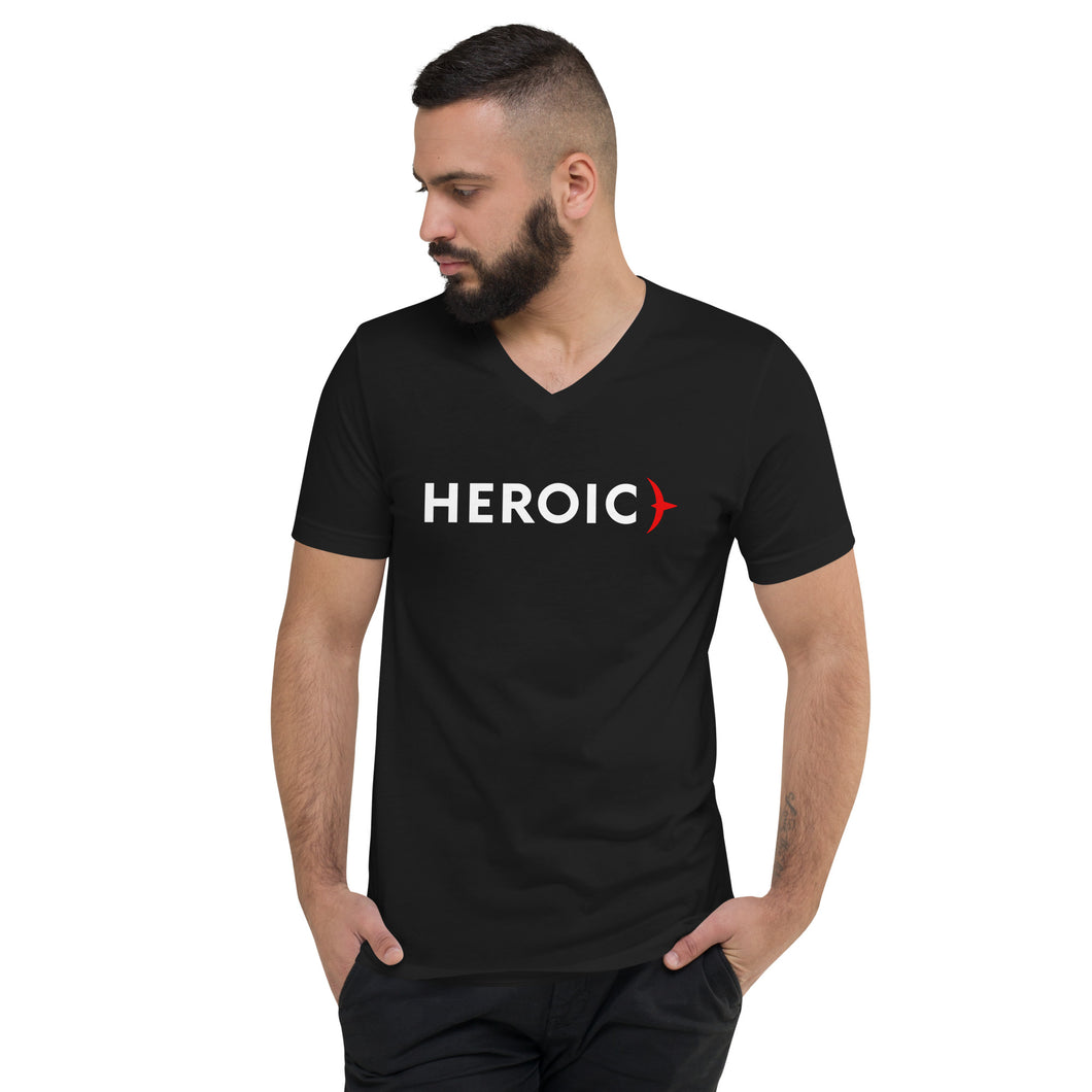 Unisex V-Neck Heroic T-Shirt