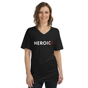 Unisex V-Neck Heroic T-Shirt