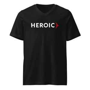 Unisex V-Neck Heroic T-Shirt