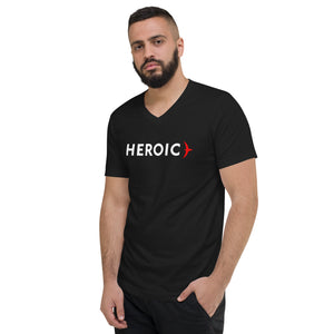 Unisex V-Neck Heroic T-Shirt