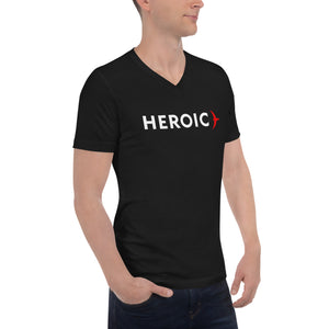 Unisex V-Neck Heroic T-Shirt