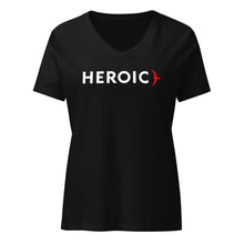 Load image into Gallery viewer, Women’s Relaxed V-Neck Heroic T-shirt
