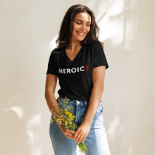 Load image into Gallery viewer, Women’s Relaxed V-Neck Heroic T-shirt
