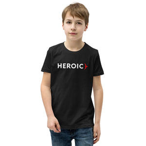 Youth Short Sleeve Heroic Black T-Shirt